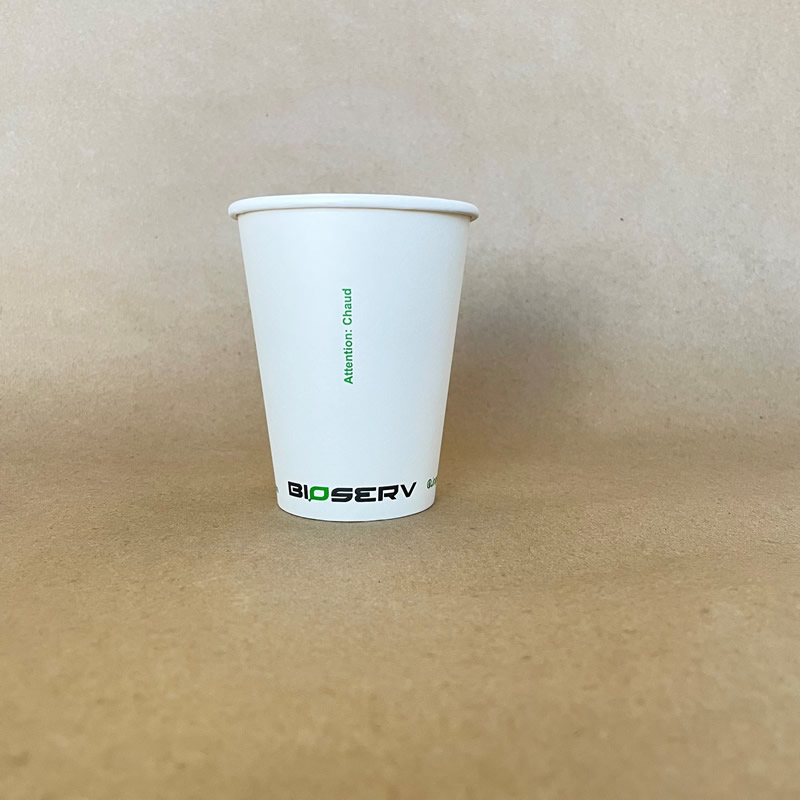 12oz. Bioserv Single Wall Hot Cup BPI 